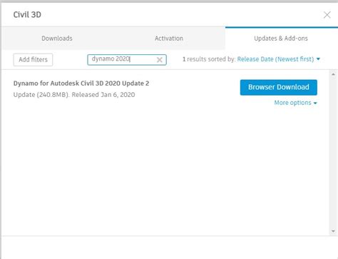 How to access and install Dynamo for Civil 3D.